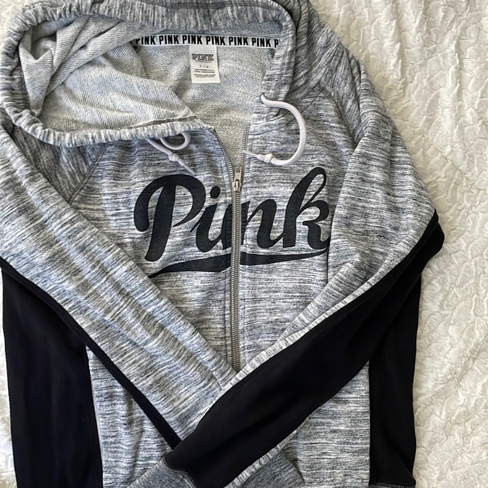 Victoria Secret Pink zip up hoodie sweatshirt large